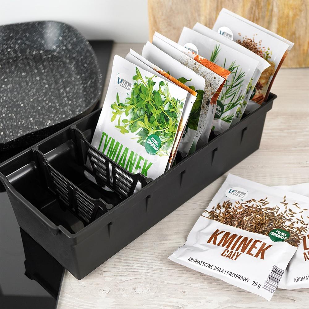 Kitchen Organizer Container for Spices, Herbs, Bags for Drawers, Cabinets