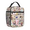 Fully Printed Picnic Bag Student Lunch Bag Cartoon Animation Thermal Insulation Bag Convenient Wear-Resistant Lunch Box Bag