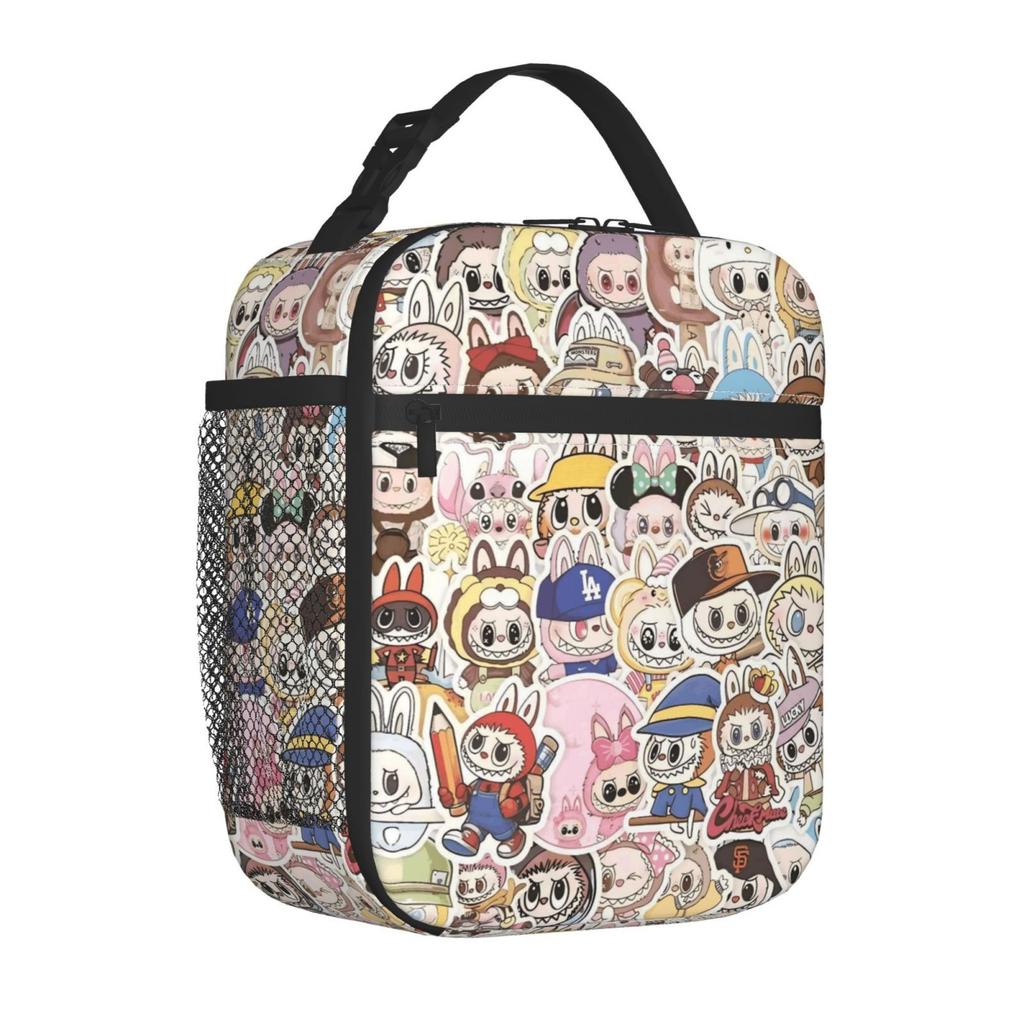 Fully Printed Picnic Bag Student Lunch Bag Cartoon Animation Thermal Insulation Bag Convenient Wear-Resistant Lunch Box Bag