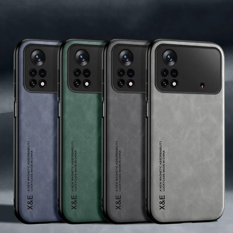 

Для Xiaomi Mi POCO X5 X4 X3 Pro NFC M3 M4 Pro M5 F5 F3 F4 GT X3 X4GT X2 F2 Pro чехол из магнитной овчины, роскошный кожаный чехол