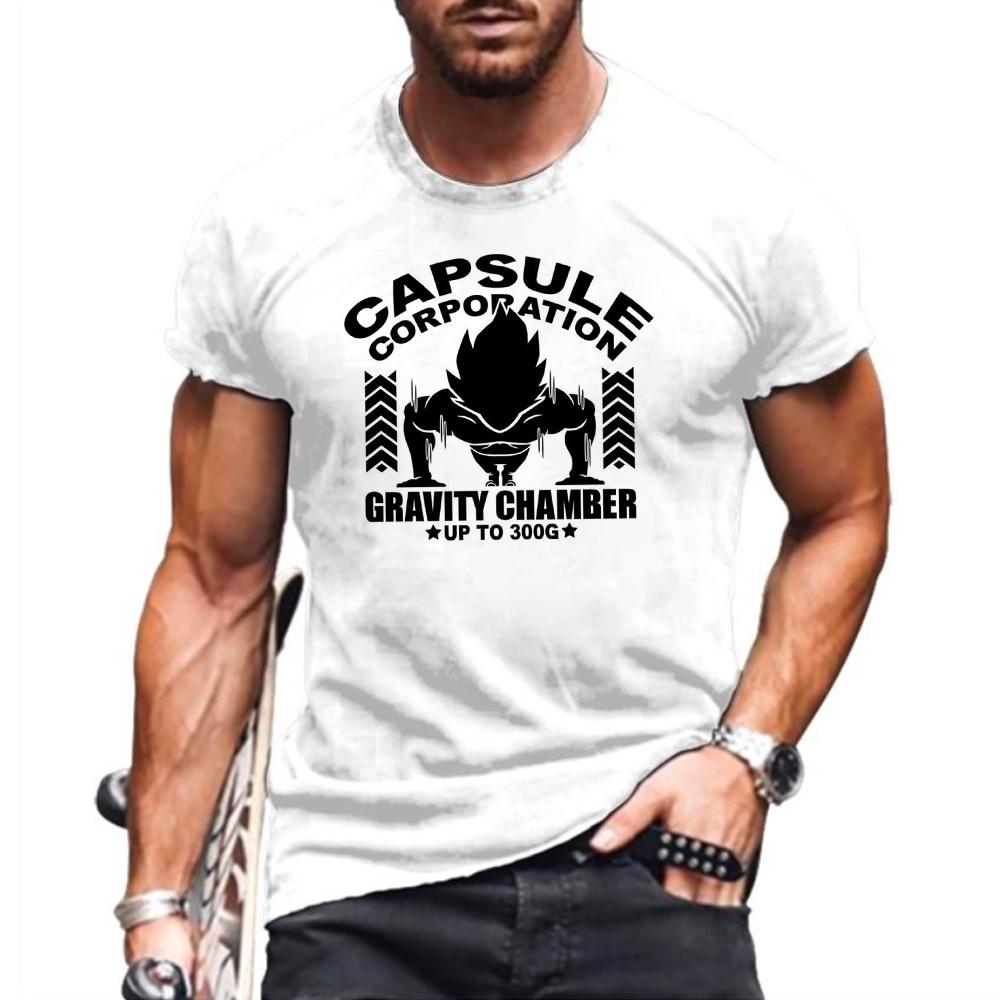 Baibao QIQI Z High Street Vegeta Grappige T-shirts Goku Gym T-shirt Man Y2k Kleding Harajuku Stijl Anime Zomer 3D Print Streetwear XS