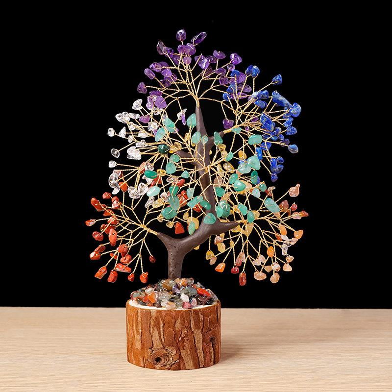 

Natural Crystal Stone Energy Money Tree Living Room Crystal Craft Ornament Home Decorations Accessories Miniatures Gift Ideas