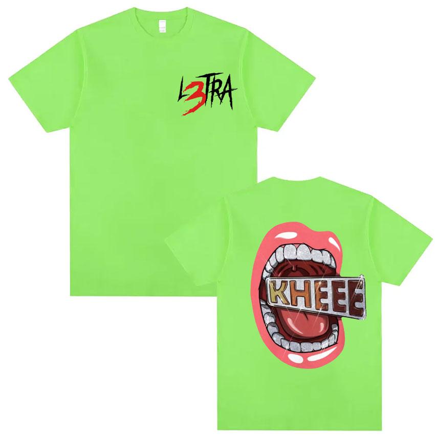 Singer Luar La L Music Album L3TRA T Shirts Men Women Clothing Hip Hop Fashion Tshirt Male Casual Crewneck Short Sleeve T Shirt