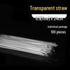 Disposable Thick/Thin Straws for Soy Milk, Coffee, Bubble Tea, and Fruit Juice