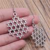 Vintage Neue Mode Einfach Judentum Menora Davidstern Charmante Hängeohrringe Für Dame Damen Schmuck Geschenk