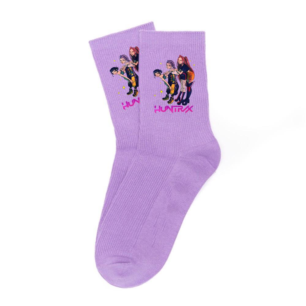 Neueste Kpop-Dämonenjäger-Socken, weich, dick und warm, für Schüler, Outdoor-Sportarten, Herbst, kalte Jahreszeit, Mädchen, wadenlang, Kindergeburtstag, Geschenk