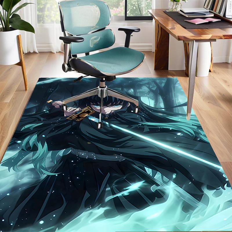 1pc Demon Slayer5 Design Area Rug - Non-Slip, Soft & Cozy Floor Mat for Living Room, Bedroom, Office - Indoor/Outdoor Decorative Carpet