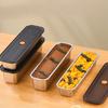 Leakproof Rectangular Meal Preps Container Steel Bacons Tray with Airtight Lid Easy Cleaning For Meal Storage Organizers