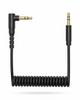 Faodzc 3.5mm Audio Cable Curl Cord L Shape Black