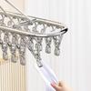 Clothes Drying Rack with Clip Strong Clamps No Rust Dryer Durable Stainless Steel Hanger for Socks And Underwear