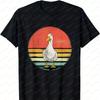 Unisexs Vintage Duck Graphic Tee Casual Round Neck Machine Perfect for All Seasons Funny Outdoors High Quality Cotton Shortsleev