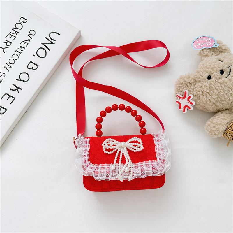 Adorable Red Princess Bag For Girls Featuring Fun Plaid Bow Design Perfect For Preschool