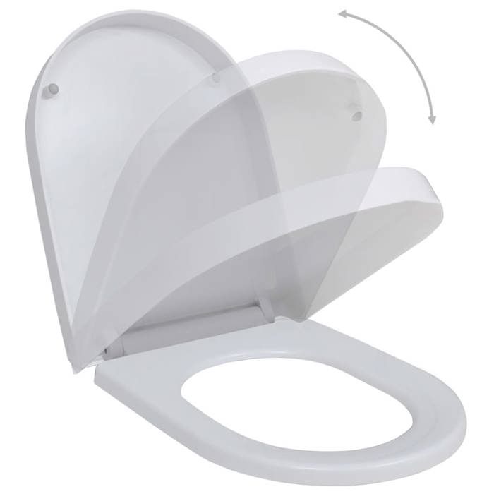 VidaXL Abattant WC avec frein de chute 2 pcs Plastique Blanc 275930