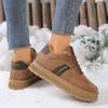 Large size casual cotton shoes for women's autumn and winter new velvet thickened flat cotton shoes for women