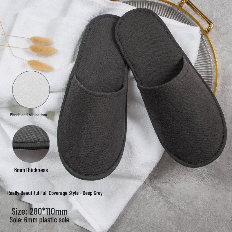 

Утолщенные Нескользящие Тканевые Тапочки для Отеля на Все Сезоны