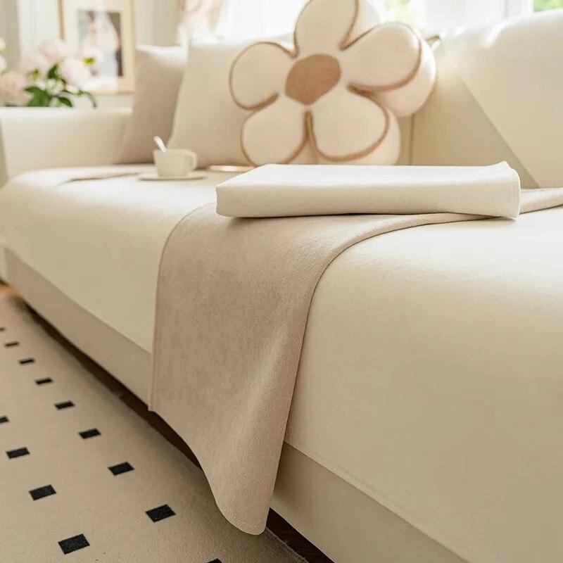 

Chenille Sofa Cushion Anti Slip Soft Protective Cover Four Seasons Universal Living Room Decor Carpet Towel 70X70cm 1pc