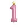 42-Inch Large Pink Crown Aluminum Film Digital Balloon Children'S 1St Birthday Party Decoration Photo Props
