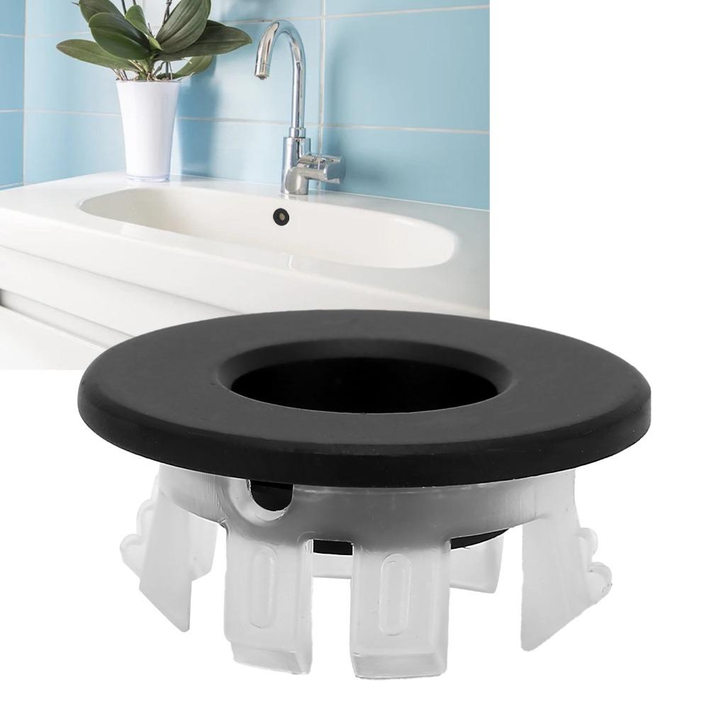 6Pcs Circular Sink Overflow Rings Round Shape Hole Cover Easy Fit Overflow Drain Cover  Kitchen Sink