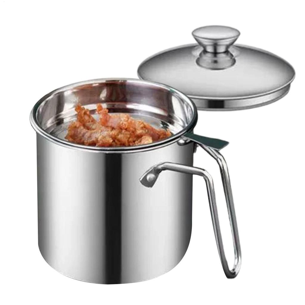 Oil Dispenser Bottle Stainless Steel Fine Mesh Filter Food Grade for Olive Soup Storage Cooking Frying Home Apartment  Camping