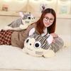 Adorable Grey Cat Plush Pillow Toy For Girls, Pp Cotton Filling, Short Plush Fabric, 25cm-55cm