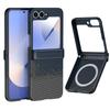 High Quality Kevlar Carbon Fibre Leather Wireless Charging Phone Case for Samsung Z Flip 7 7FE 6 5 4 3 Magnetic Hinge Protective Cover
