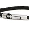 EMPORIO ARMANI Náramek EGS1624001 Logo Orel Pánský Černý/Stříbrný [Použitý]