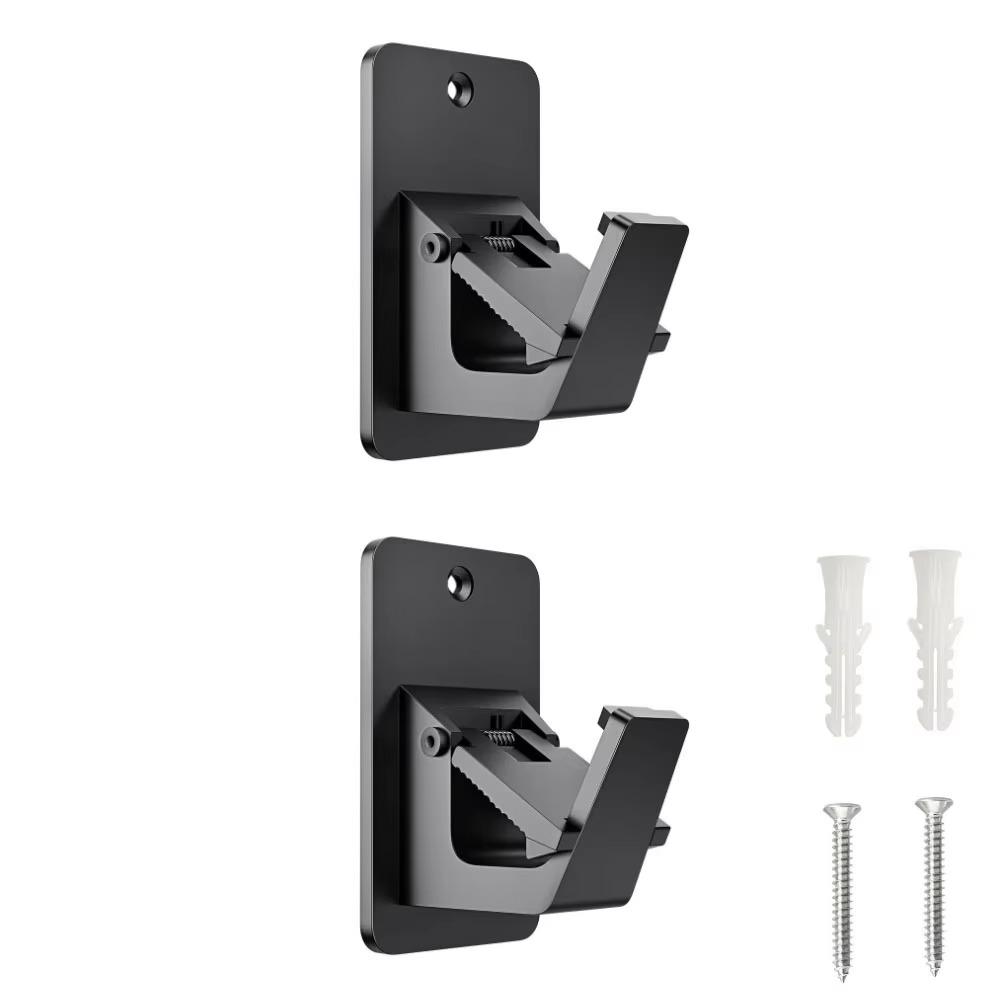 2Pcs Wall-mounted Curtain Rod Holders Adjustable Wall Rod Bracket Curtain Hanging Hooks  Bedroom
