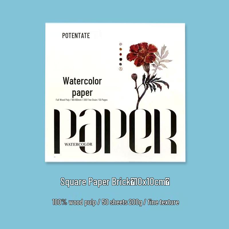 Zentangle 200g Fine Grain Watercolor Paper, Square Long Strip, Ideal for Art Students and Hand-Painted Illustrations
