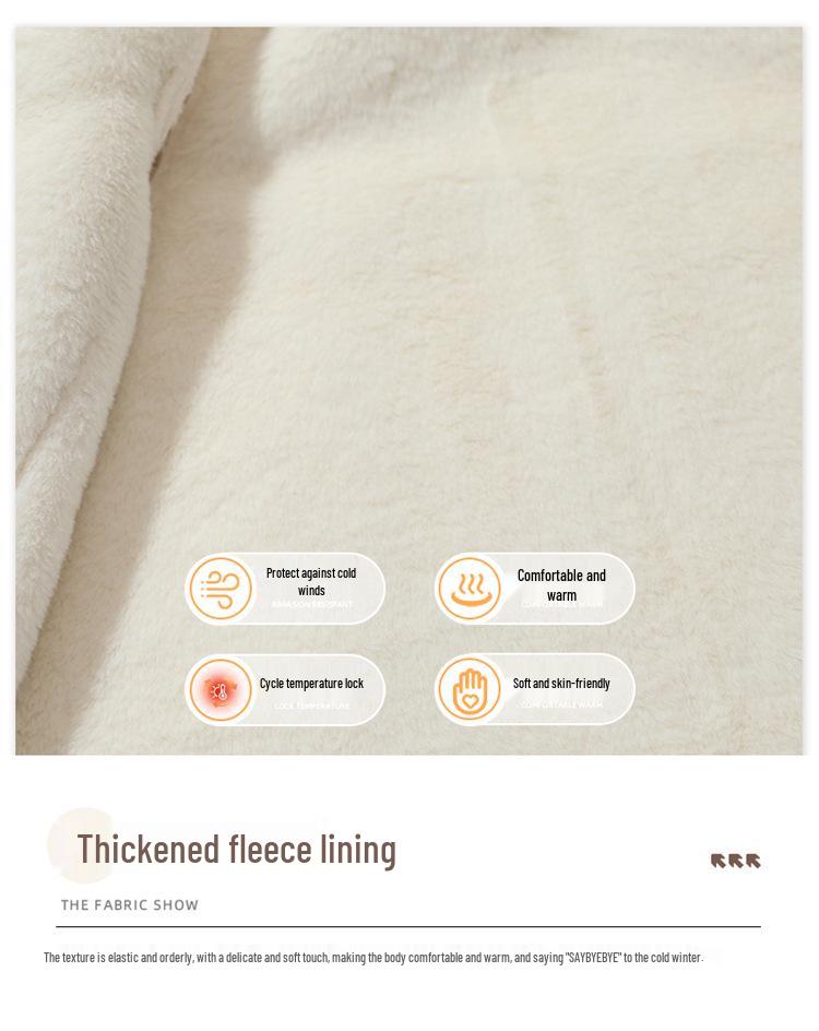 2025 Girls' Lambswool Fleece-Lined Sweater Coat for Autumn & Winter