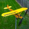 Girello Creativo Bussola Direzione Vento Tubo Aereo Girello Mulino a Vento 3D Decorazione Giardino Esterno Mulino a Vento in Metallo