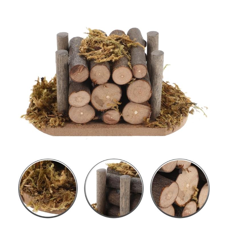 Tiny Wood Pile Set For Outdoor Garden Displays Miniature Props Ideal For Dollhouses Model Decoration
