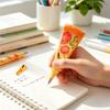 Creative Pizza Croissant Shaped Ballpoint Pen with Magnetic Fridge Sticker Realistic Food Smooth Writing Pen Novelty Stationery Gift for Students Food