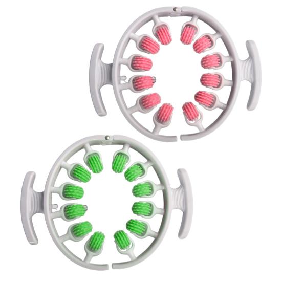 Anti-Cellulite Leg Massage Roller Lymphatic Drainage Deep Tissue Therapy Thighs Arm Back Shoulder Muscle Relaxation Massage Tool with 12 Rollers
