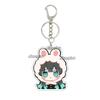 Q Version Anime Acrylic Agatsuma Zenitsu Tsuyuri Kanawo Kochou Tanjiro Nezuko Cartoon Kawaii Keychain Pendant Decor Fans Gifts