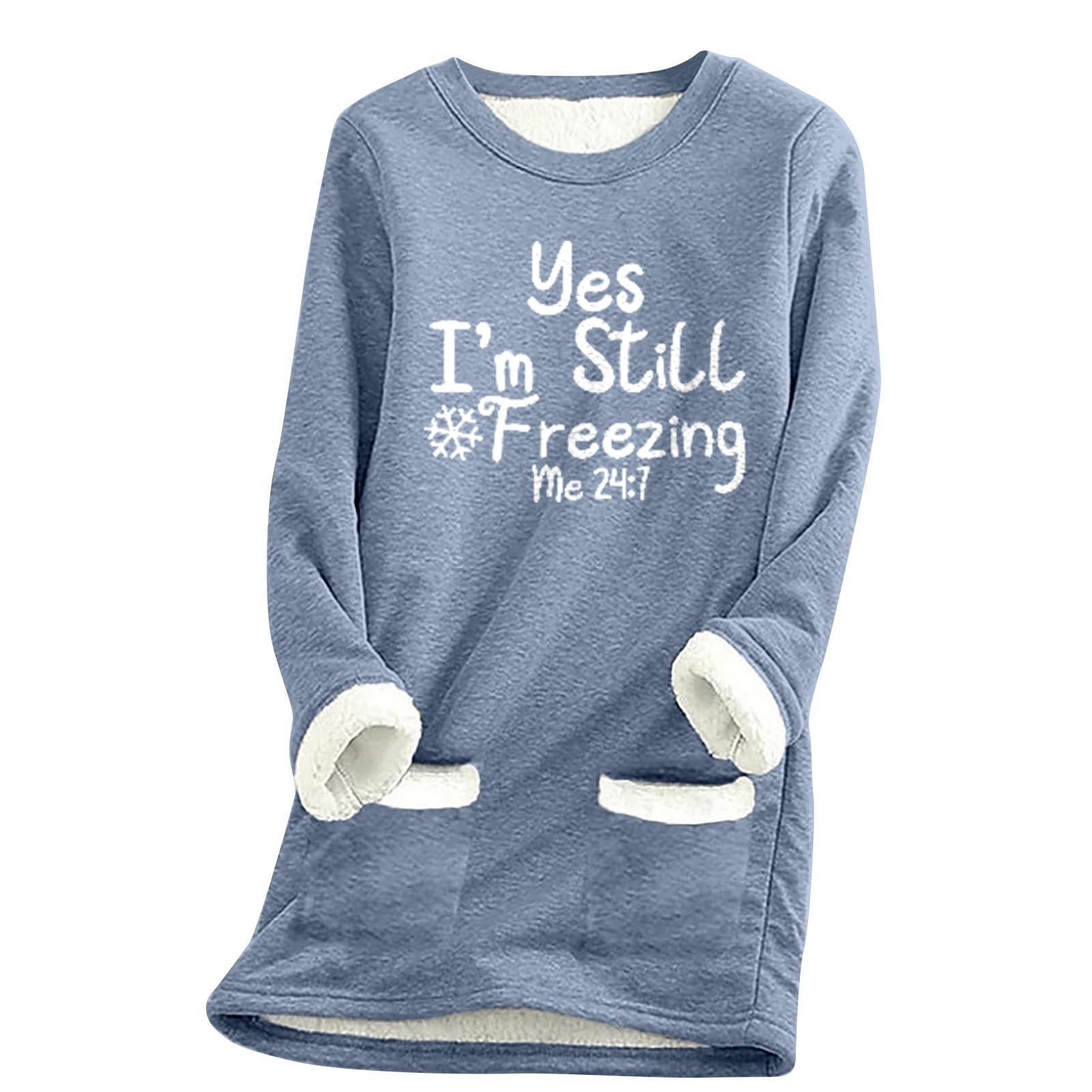 Women s Oversized Loose,Fit Top For Fall/Winter Thickened Fleece,Lined Shearling, Thermal Base Layer M