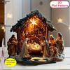2D Flat Bohemian Style Acrylic "Nativity Scene" Christmas Desktop Decoration, Suitable for Wall Decoration, Porch, Room, Villa, Accents Home, Hallway,