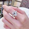 Xiancan Jewelry 2023 Sparkling 10-Carat High Carbon Oval Diamond Ring In 925 Silver