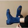 Fashion New Autumn Winter Fashion Short Boots Women Shoe Round Toe Boots Casual Chunky Low Heels Shoes for Women Back Zipper Ankle Boots