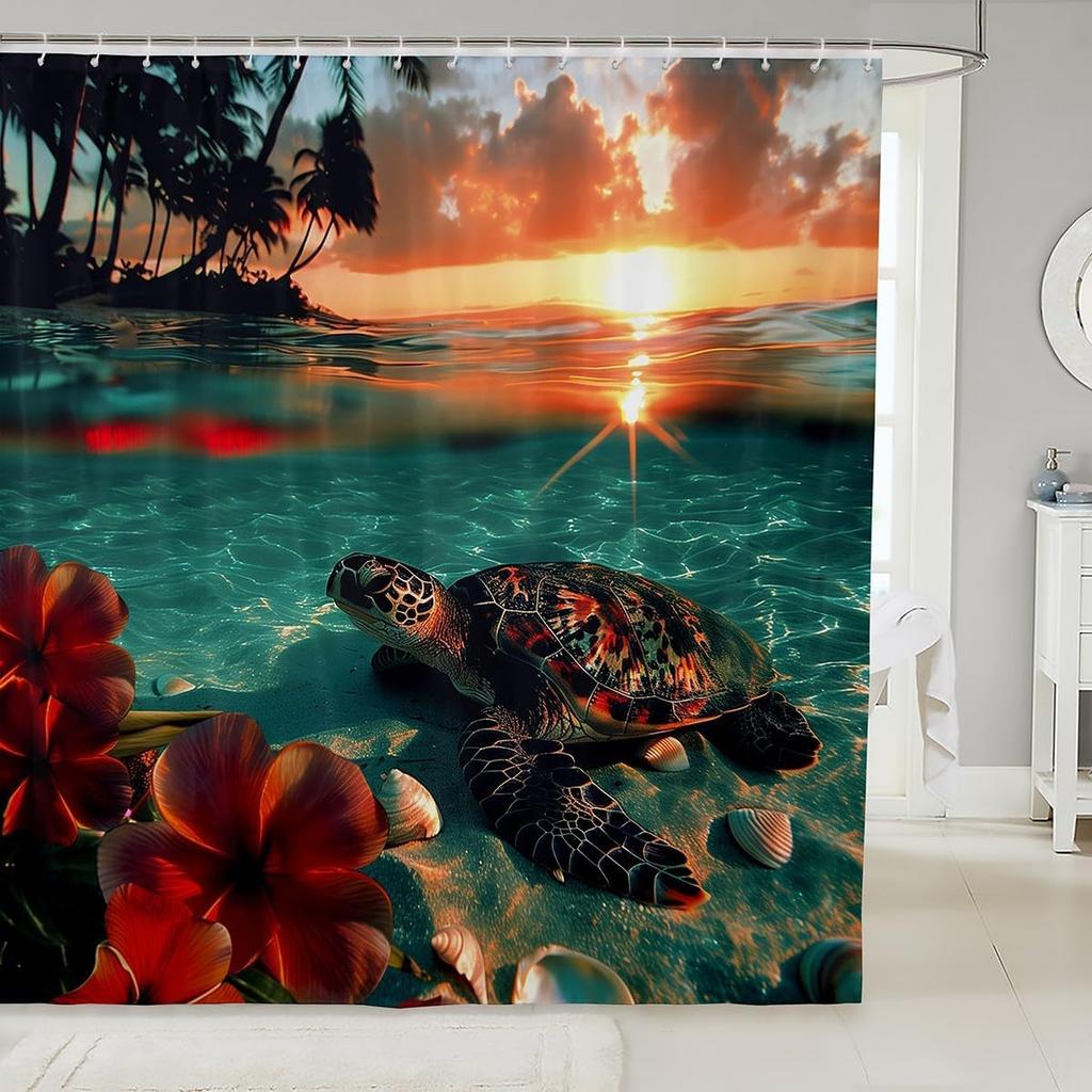 Boys Girls Pig Bath Curtain Cartoon Pigs Shower Curtain Kids Cute Farm Animal Bathroom Shower Curtain Set Butterfly Sunflower