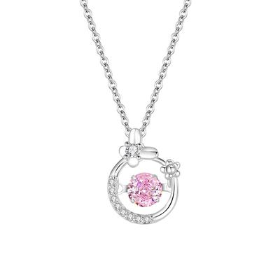S999 Fuß Silber Schmetterling Effekt Halskette Smart Herz Licht Luxus Nischen Design Schlüsselbein Kette