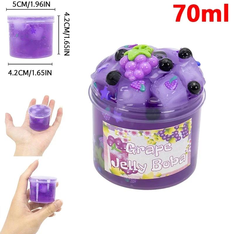 GB9-70/300ml Große Kapazität Knuspriges Slime-Set Vorgefertigtes Kristall-Slime-Set Superweiches und Nichtklebriges Gelee-Würfel-Slime Partygeschenk