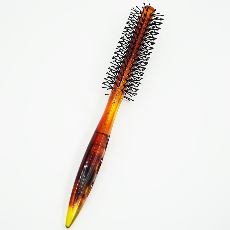 Professional Round Hair Brush - Soft Bristles, Anti-Static, Scalp Massager - Salon & Home Styling Comb (Plastic Handle)