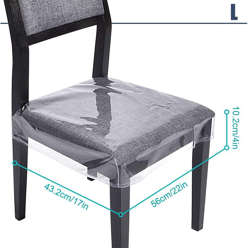 1Pcs Dinning Chair Seat Covers Transparent PVC Chair Cover Waterproof Chair Covers Protectors Anti Scratch Chair Seat Cover