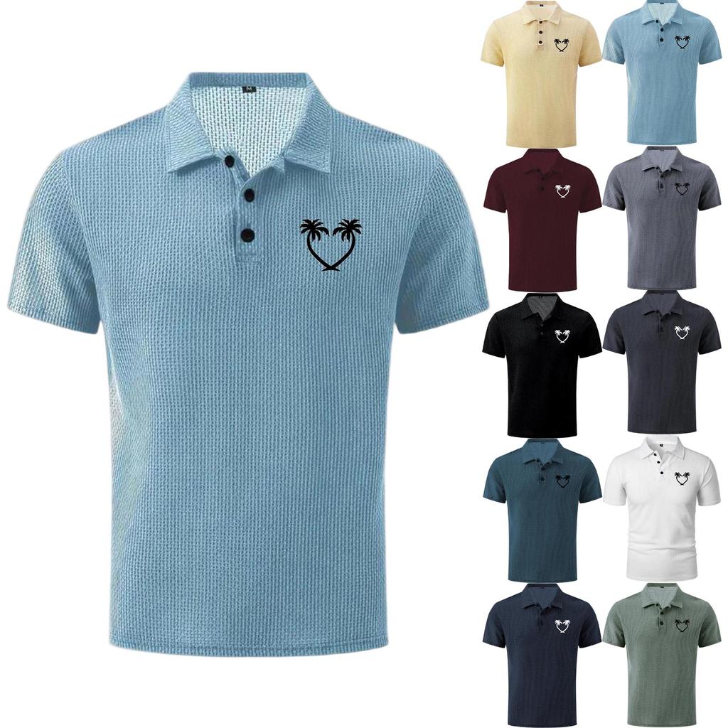 Men's Summer High-End Breathable Mesh Ice Silk Short Sleeve Polo Shirt Lightweight Soft Fabric Casual Fit Stylish Design