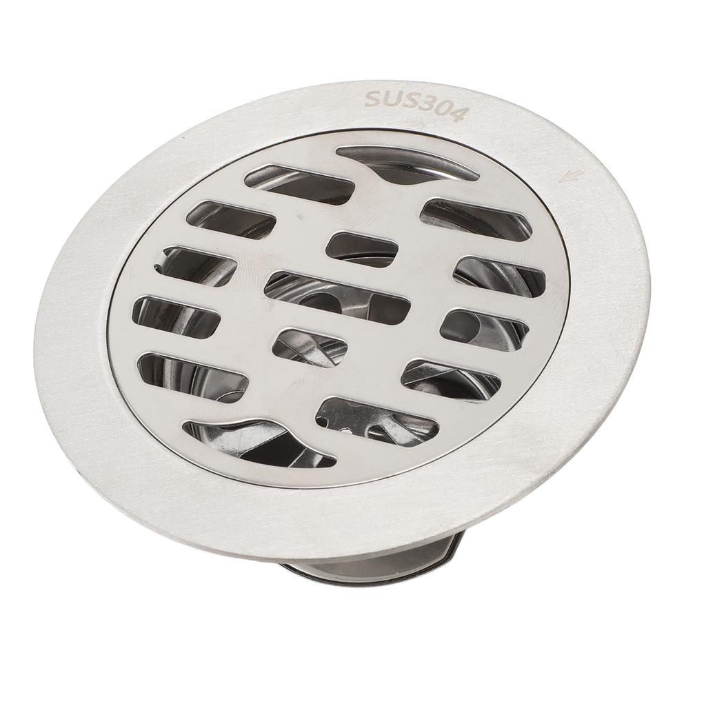 Round Floor Drain 3.9in Stainless Steel Odor Proof High Flow Anti Slip Shower Drain Kit for 75mm