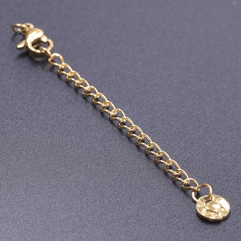 High Quality Waterproof Heart Rectangle Stainless Steel Extention/Tail Chain DIY Jewelry Making Supplies Metal Handmade Necklace