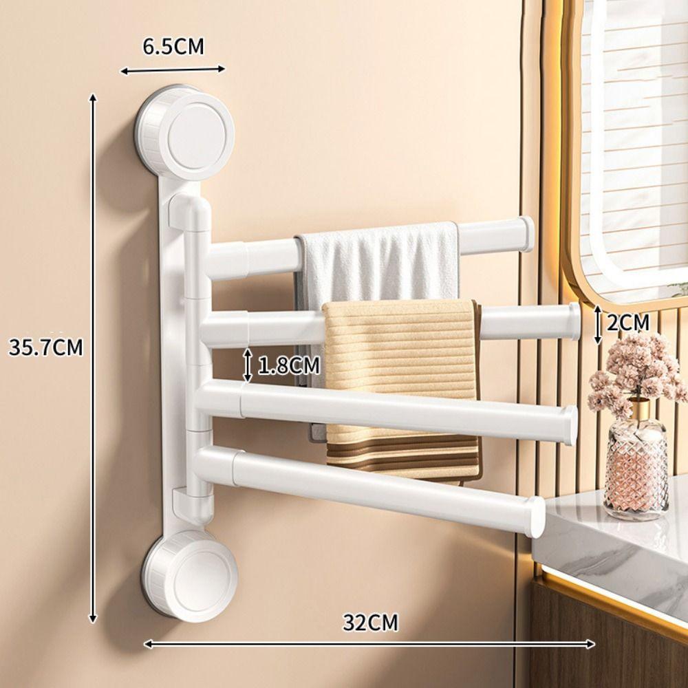Rotating Swivel Towel Bar Multi-bar Bathroom Towel Rod Rust-proof Hanging Towel Holder  Living Room