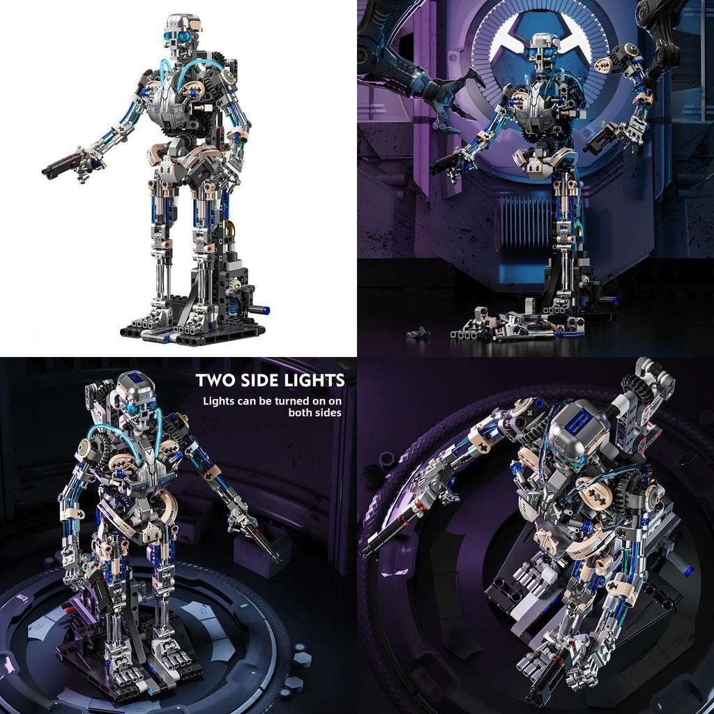 Mechanical Skull Robot Building Blocks For Kids With Diy Assembly For Creative Play