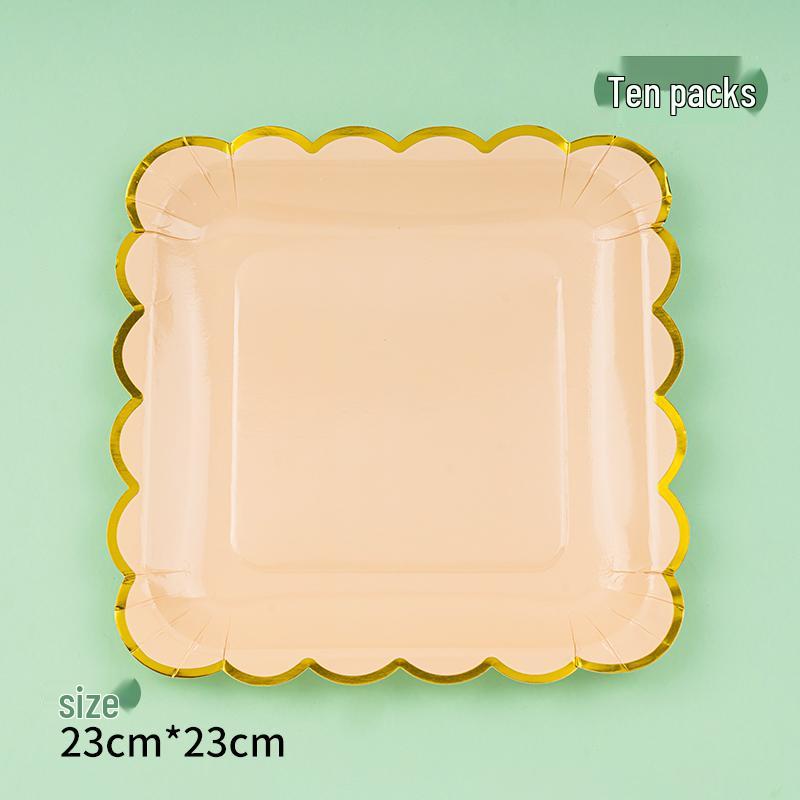 Disposable Party Supplies Set: Paper Plates and Cups for Birthdays and Weddings