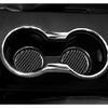 For Ford Mustang 2015- Cup Holder Coasters Pad Waterproof Real Carbon Fiber